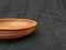 Handmade Traditional Clay or Sand Brown Color Bowl, Pot Lid  on a Black Background