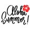 Handmade vector calligraphy and text aloha summer