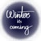 Handmade vector calligraphy and text Winter is coming