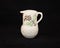 Handmade white pitcher with flowers and gold trim