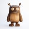 Handmade Wood Monster Toy With Horns - Cartoonish Character Design