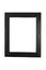 Handmade wood rectangular photo frame painted black