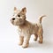 Handmade Wood West Highland White Terrier Sculpture On White Background