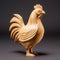 Handmade Wooden Chicken Figurine - Unique Carving For Home Decor