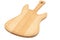 Handmade wooden cuttingboard guitar shape isolated above white background