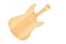 Handmade wooden cuttingboard guitar shape isolated above white background