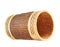 Handmade wooden cylindrical case