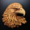 Handmade Wooden Eagle Head Carving - Detailed 3d Design