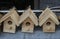 Handmade wooden nesting boxes placed on a counter