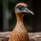 Handmade Wooden Ostrich Figurine With Mesmerizing Optical Illusions