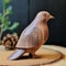 Handmade Wooden Pigeon Ornament - Hyperrealistic Precision Carving