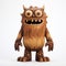 Handmade Wooden Toy Monster With Photorealistic Renderings