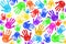 Handpainted Handprints of Kids