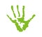 handprint paint color green