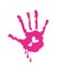 handprint paint color purple