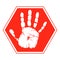 Handprint - Symbol, Warning Sign, illustration