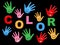 Handprints Colorful Indicates Vibrant Child And Creativity
