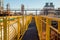 Handrail industrial yellow fence