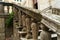 Handrail of Little church through the street of Siena, Italy