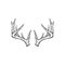 Handrawn antler vector, Hunting logo design inspiration