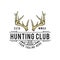 Handrawn antler vector, Hunting logo design inspiration