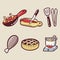 Handrawn Doodle Icon With Cooking Theme