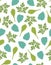 Handrawn leaves pattern vector