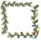 Handrawn Variety Pine Garland Corner Light Set Vector