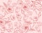 Handrawn Vintage Pastel Rose Seamless Pattern Background