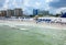 Hands Along the Water in Clearwater Beach Florida to protest toxic algae release from Lake Okeechobee