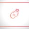 Hands baby and adult. Mother and child. Father and baby. Parent and kid. Maternity, parenting or help for children. Logo