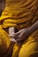 Hands of Buddhist Monk