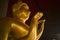 Hands of Buddhist state in Temple of Thailand