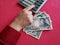 hands of a businesswoman counting japanese banknotes