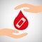 hands care health first aid cure band icon