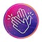 Hands clap icon creative trendy colorful round button illustration