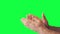 Hands clapping on green screen with clap sound