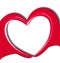 Hands doing a love heart logo vector