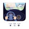 Hands driving car with driver safely icons