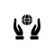 Hands, earth, planet icon. Element of ecology isolated icon. Premium quality graphic design icon. Signs and symbols collection