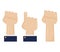 Hands fist force icon