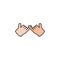 hands friendship shake outline icon. Elements of friendship line icon. Signs, symbols and vectors can be used for web, logo,