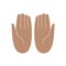 Hands gesture emoji, palms together and up