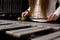 Hands girl playing the vibraphone