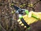 Hands with gloves of gardener doing maintenance work