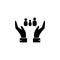 The hands guard family icon. Element of human rights icon. Premium quality graphic design icon. Signs and symbols collection icon