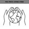 Hands hold the planet earth. concept to rescue the earth. Two palms are holding a globe. Save ecology and nature