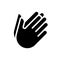 Hands holding something black glyph icon