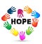 Hands hope logo