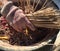 Hands and incense pots